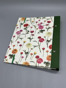 Ringbuch Hefter A5 Blumen Garten grün bunt Rückseite